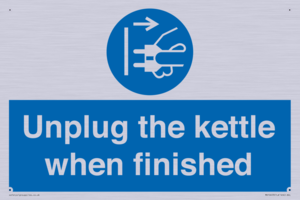 Unplug the kettle when finished